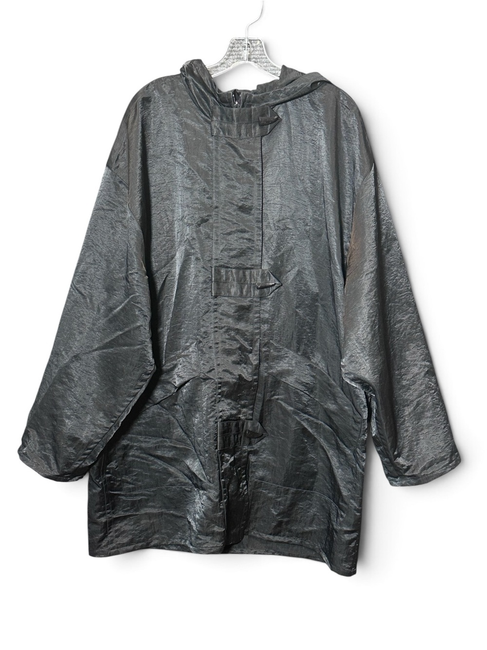 Vintage 90s Laparka Linda Lundstrom Oversized Nylon Coat Womens M Black Canada